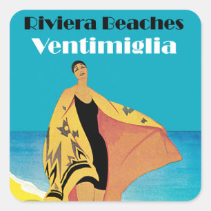 Adesivo Quadrado Praias de Riviera ~ Ventimiglia