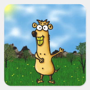 Adesivo Quadrado Prairie Dog