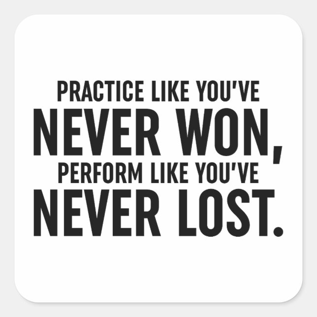 Adesivo Quadrado Pratique como você nunca ganhou (Frente)