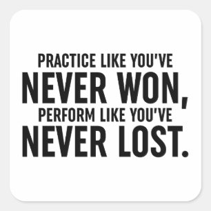 Adesivo Quadrado Pratique como você nunca ganhou