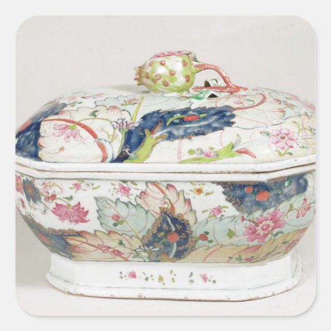 Adesivo Quadrado Prato de porcelana, século XVIII (Frente)