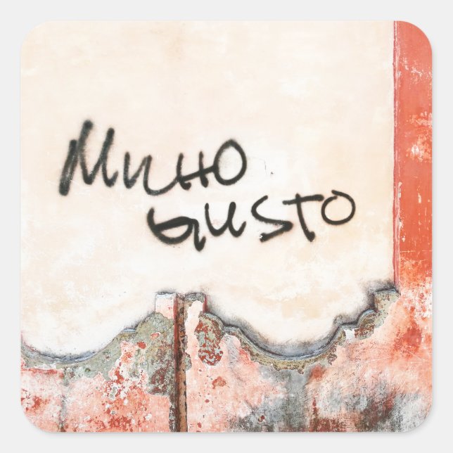 Adesivo Quadrado Prazer em conhecê-lo (Frente)