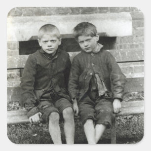 Adesivo Quadrado Precários de Londres, meninos