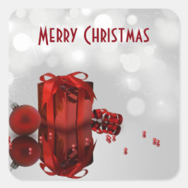 Adesivo Quadrado Precioso Natal presente profissional