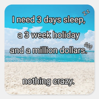 Adesivo Quadrado Preciso de uma pausa