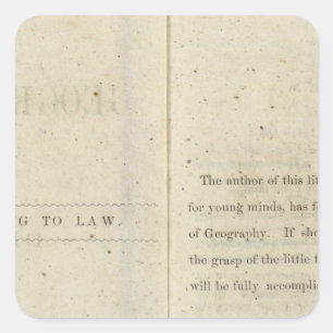 Adesivo Quadrado Prefácio Leitor geográfico para crianças Dixie