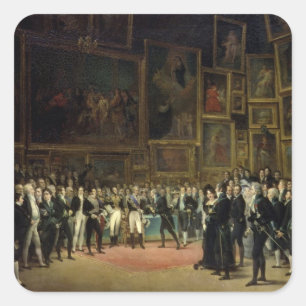 Adesivo Quadrado Prêmios de apresentação de Charles X aos artist
