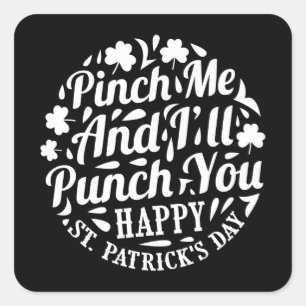 Adesivo Quadrado Prenda-me e eu te dou um Dia de São Patrício fel