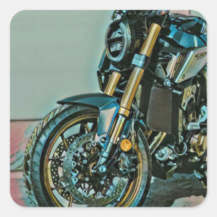 Adesivo Quadrado Prescrições únicas para motociclistas