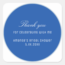 Adesivo Quadrado Presente Azul e Branco