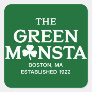 Adesivo Quadrado Presente de beisebol Green Monsta Boston Green Mon