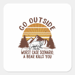 Adesivo Quadrado Presente de Camper   Saia do pior cenário do cenár