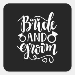 Adesivo Quadrado Presente De Casamento Noiva E Noivo
