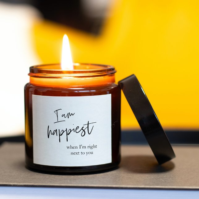 Adesivo Quadrado Presente de citação preto romântica da Tendy (Criador carregado)