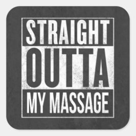 Adesivo Quadrado Presente de Cliente de Terapia de Massagem Funny