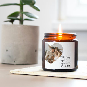 Adesivo Quadrado Presente de Cotação de Fotos e Família de Casai