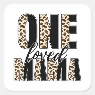 Adesivo Quadrado Presente de dia de as mães   Uma Mama Amada
