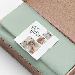 Adesivo Quadrado Presente de Dia de os pais Feliz para Foto de Cola