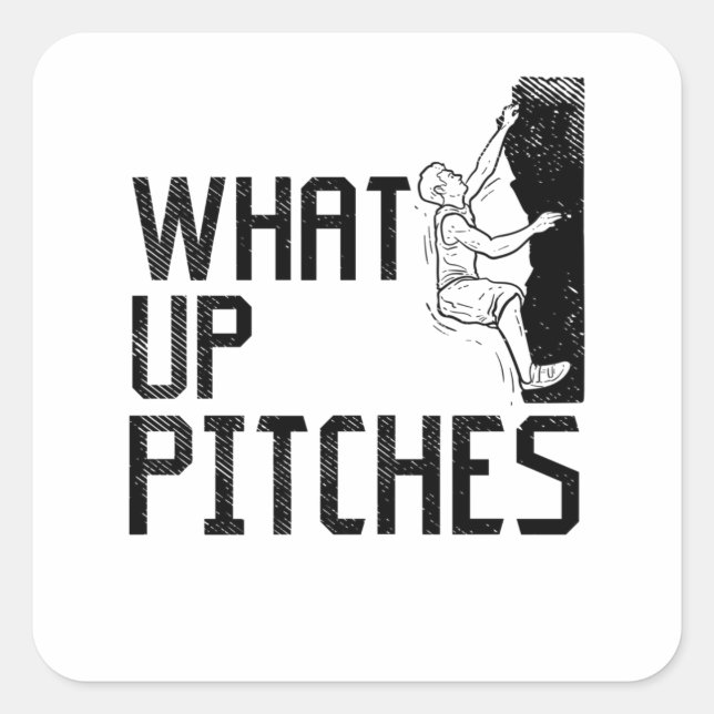 Adesivo Quadrado Presente de Escalada de Rock (Frente)