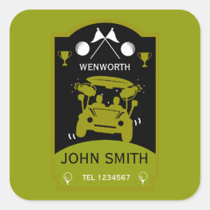 Adesivo Quadrado Presente De Golfe Engraçado Para Iniciantes