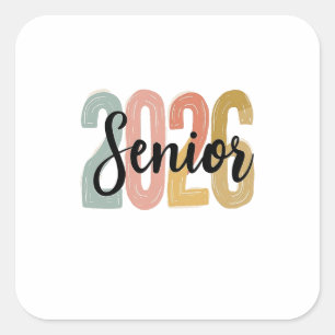 Adesivo Quadrado Presente de Graduado Senior 2026 Graduação 2026