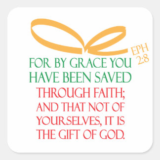 Adesivo Quadrado Presente de Natal