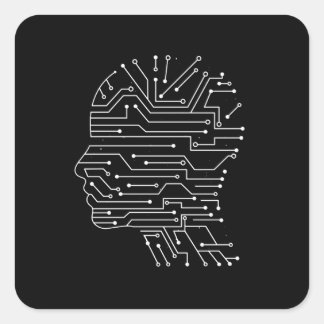 Adesivo Quadrado Presente de Programação de Computação de Codificaç