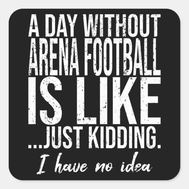 Adesivo Quadrado Presente desportivo engraçado da Arena Futebol (Frente)