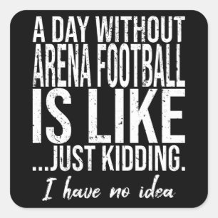 Adesivo Quadrado Presente desportivo engraçado da Arena Futebol