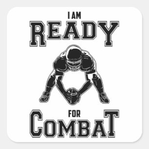 Adesivo Quadrado Presente do jogador de jogos esportivos americano 