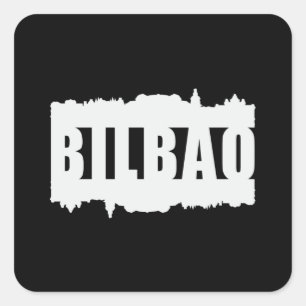 Adesivo Quadrado Presente Engraçado da cidade de Bilbao Espanha na