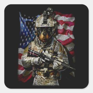 Adesivo Quadrado Presente no cão   Bebê