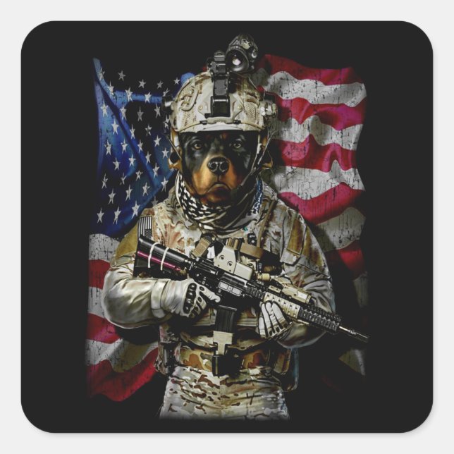 Adesivo Quadrado Presente no cão | Bebê (Frente)