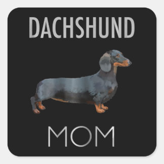 Adesivo Quadrado Presente no cão | Cão-mãe-Dachshund