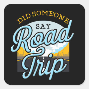 Adesivo Quadrado Presente no exterior para o acampamento de caminha