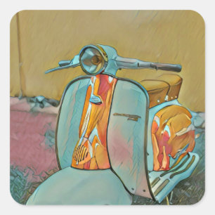 Adesivo Quadrado Presente para motociclista
