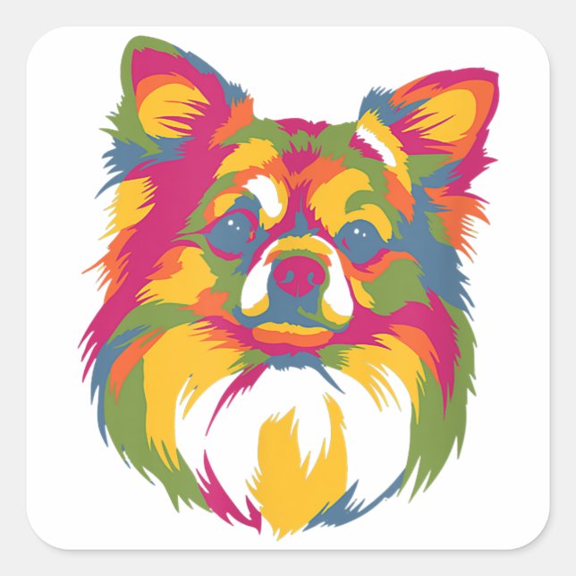 Adesivo Quadrado Presente perfeito para o cão Chihuahua Pet Lover (Frente)