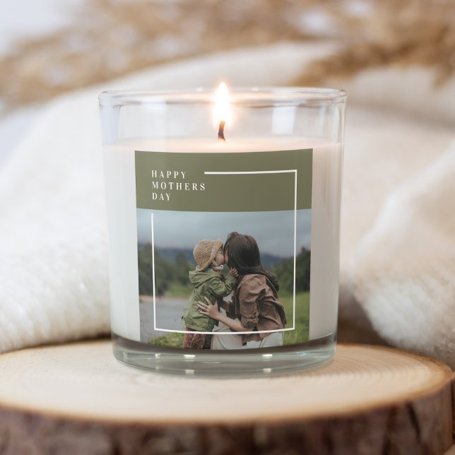 Adesivo Quadrado Presente personalizado do Dia de as mães de fotos (Criador carregado)