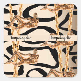 Adesivo Quadrado Presente personalizado para aniversário, noiva, ca