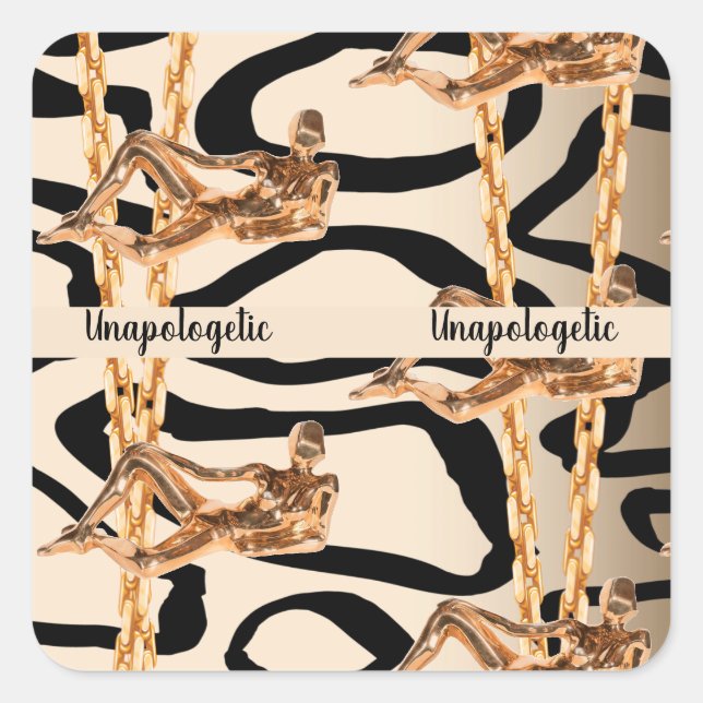 Adesivo Quadrado Presente personalizado para aniversário, noiva, ca (Frente)