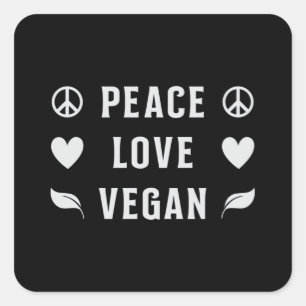 Adesivo Quadrado Presente Vegan Vegetables Vegetarian Comida Vegism