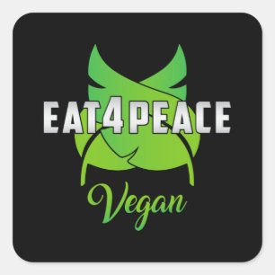 Adesivo Quadrado Presente vegetariano vegetariano vegetariano