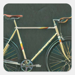 Adesivo Quadrado Presentes de aniversário para amantes de bicicleta
