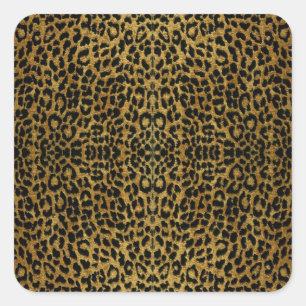 Adesivo Quadrado Presentes de Estampa de Leopardo RAB Rockabilly