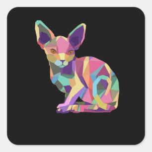 Adesivo Quadrado Presentes De Gato Esphynx Para Gatos Esphynx Para 