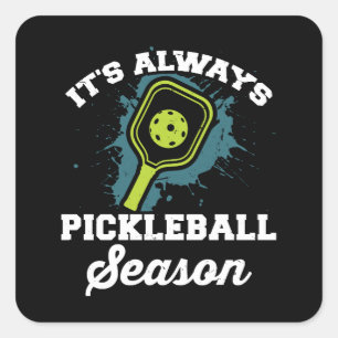 Adesivo Quadrado Presentes de Pickleball Engraçados