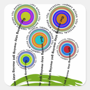 Adesivo Quadrado Presentes de Terapia Física