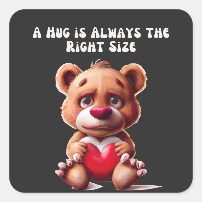 Adesivo Quadrado Presentes de Urso de Teddy para Cada Ocasião (Frente)