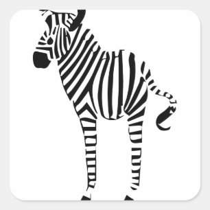Adesivo Quadrado Presentes de Zebra Lovers