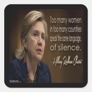 Adesivo Quadrado Presentes e Camisetas Hillary Clinton Mulheres R A